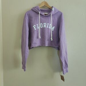 NWT Pop Surf by popularity products Florida cropped hoodie size XL
